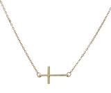 Sideways Cross Necklace