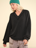 Wide Neck Band Oversized Top