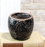 Black Pattern Planter