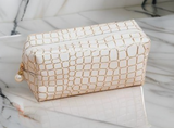 Stone Patterned Cosmetic Travel Case
