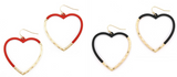 Color Coated/Cast Heart Earrings