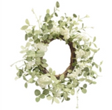 Sage Eucalyptus And White Flower Wreath