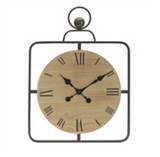 Wall Clock Iron/Wood