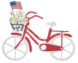 Wood Bike Patriotic Wall Decor