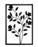 Rectangular Leaf And Flower Cutout Sign