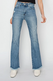 Risen - High Rise Vintage Frayed Hem Bootcut Jeans
