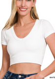 Ribbed Double Layered Seamless Crop Top