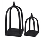 Black Curved Top Lanterns