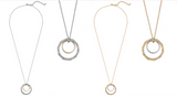 Duo Circle Pendant Long Nk