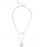 Double Layer Mop, Clover Pendant Nk