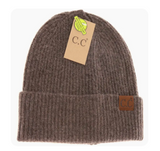Unisex Soft Ribbed Cuff C.c Beanie