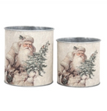 Vintage Santa Mini Buckets