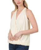 Brushed Dty Surplice Halter Top