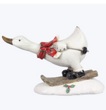 Resin Christmas Duck Skiing Tabletop