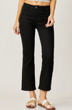 Mid Rise Crop Straight Jeans