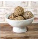 9 White Ceramic Raised Bowl