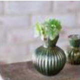 Verdigris Glass Vase