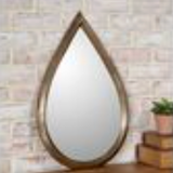 Brass Teardrop Line Edge Mirror
