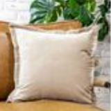 Beige Velvet Pillow