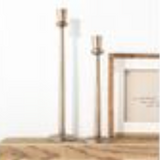 Ant. Brass Candle Holders