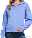 Fleece High Neck Half Zip Sweatshirts