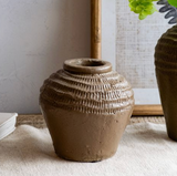 Brown Top Pattern Vase