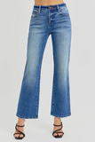 Tummy Control High Rise Ankle Straight Jeans