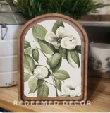Arch Top Floral Branch Framed Art