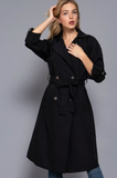 Long Slv Belted Trench Coat