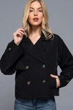 Double Breasted Short Trench Jacket