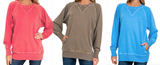 Pigment Dyed French Terry Pullover With Pockets