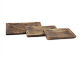 Dark Wood Rectangular Trays