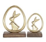 Golden Bunny Egg Stands