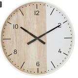 Wood Wall Clock 24w, 24h