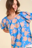 Solk Flower Print Top