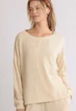 Ribbed Knit Long Sleeve Round Nexk Top