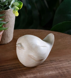 Tan/ White Wash Decorative Bird