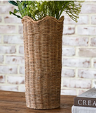 12.5h Basket Weave Cement Planter