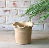 5.5 H. Terra Cotta Ruffle Top Planter