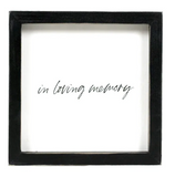 7x7x1.5 Wood Frame Sign (memory) Wh/bk