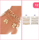 Leaf Charm Stackable Bracelet