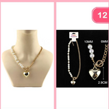 Toggled Heart Pendant Necklace