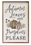 Autumn Leaves Pumpkin Leaves 16x10