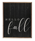 Hello Fall Black 16x20