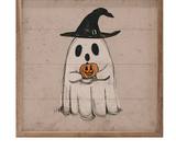 Ghost With Black Hat 8x8