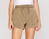 Washed Twill Woven Shorts