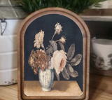 Arch Top Vintage Flowers Framed Art