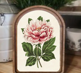 Arch Top Vintage Peony Framed Art
