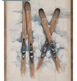 Pair Of Skiis In The Snow 5x8