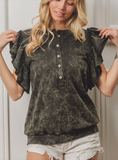 Mineral Washed Terry Top